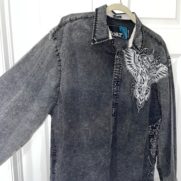 ROAR Wings Mens LS button down SZ XXL - Picture 5 of 10
